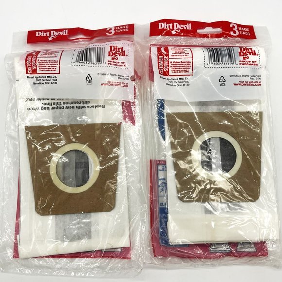 4 Dirt Devil Type U Upright Vacuum Cleaner Refill Bags-Ultra & Magnum-Free Belt - Picture 2 of 5